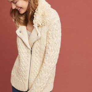 ANTHROPOLOGIE Mixed-Yarn Sweater Jacket by MOTH